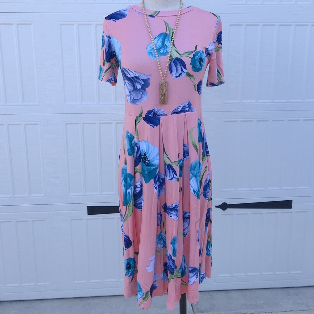 Floral Pleated Midi Dress